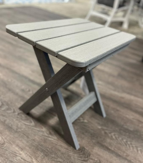 Folding End Table - Driftwood Gray