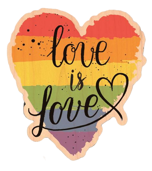 Love is Love Wood Sticker