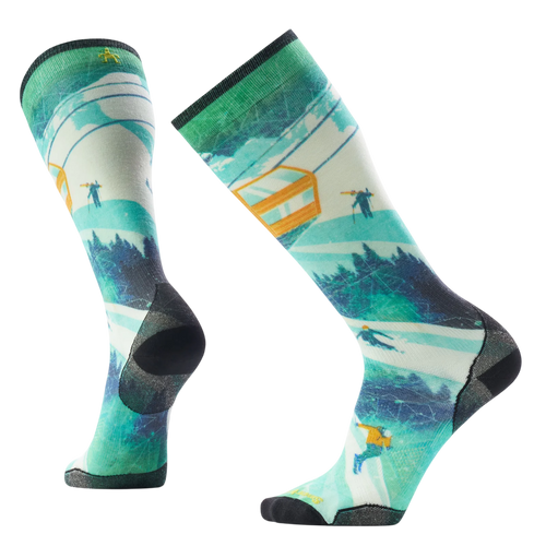 26/27 Ski Zero Cushion Ski Day Print Socks