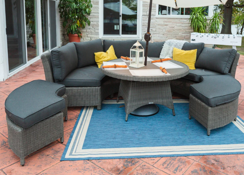 Palma Curved Sectional Set