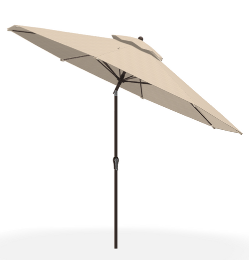 Monterey 11' Crank Auto Tilt Umbrella-Bronze/Linen