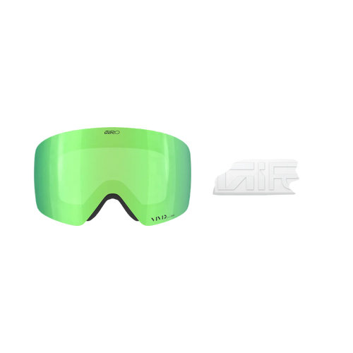 2026 Contour Goggle - White Wordmark/Emerald
