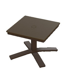24" Square Umbrella End Table - Kona