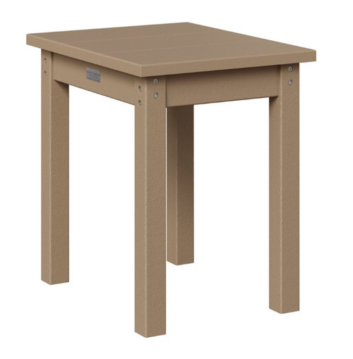 HDPE End Table - Weatherwood
