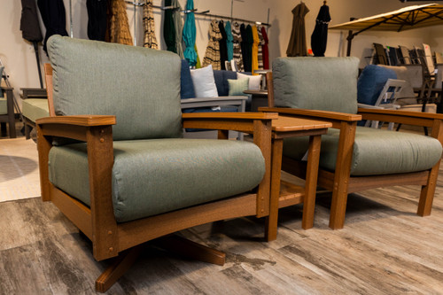 Camden Swivel Rocker - Antique Mahogany/Cast Sage