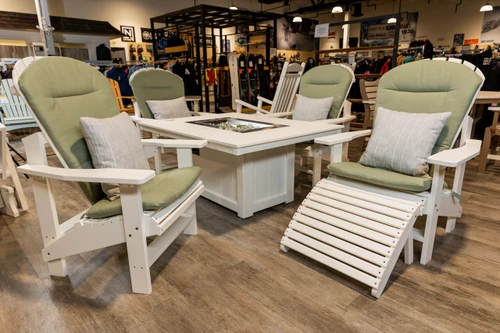 Donoma Fire Pit/Adirondack Set