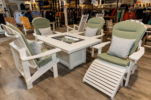 Donoma Fire Pit/Adirondack Set