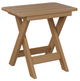 Folding End Table - Natural Teak