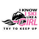 Ski Like A Girl 5" Sticker