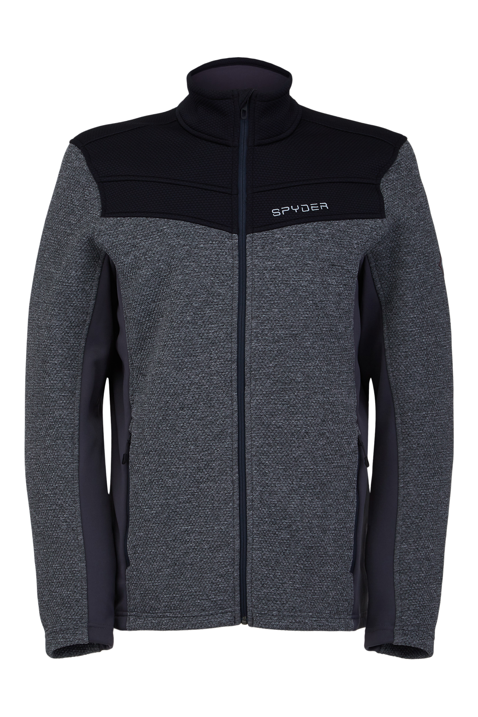 Spyder, Encore full zip fleece, jacket, men, ebony grey Ski Wear