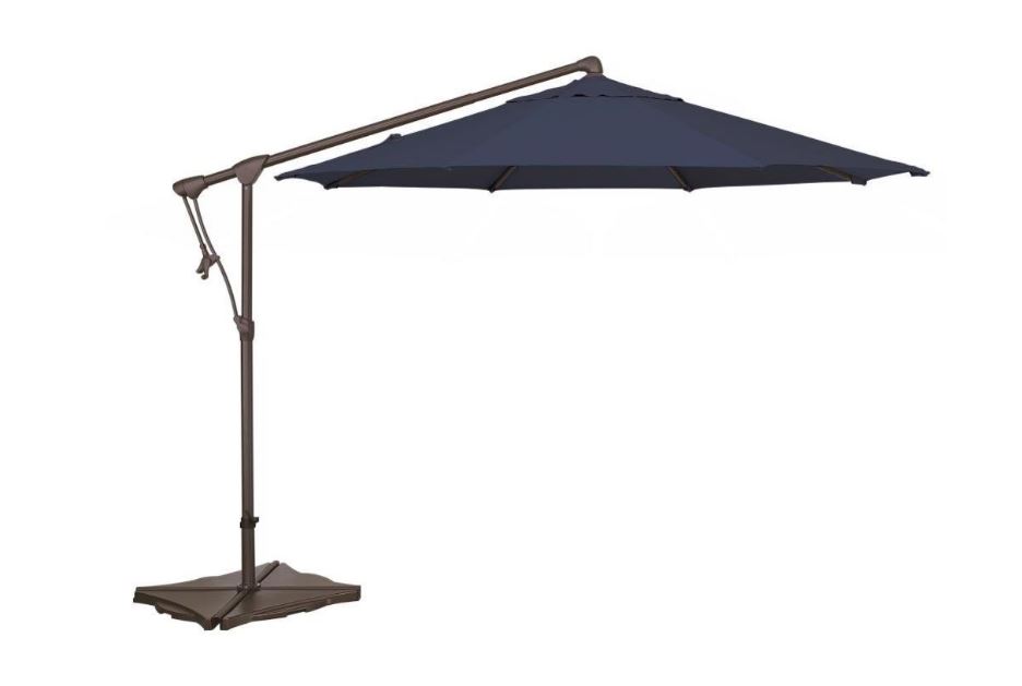 10' Octagon Cantilever Umbrella Bronze/Navy Ski Haus Patio Place