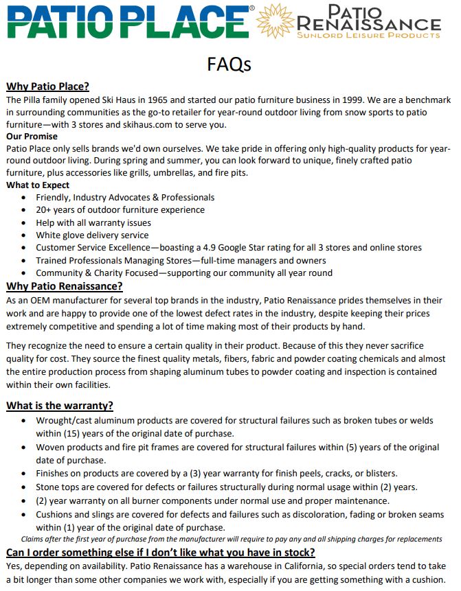 DelMar 21x42" Rect Coffee Table w/ Glass Ski Haus Patio Place