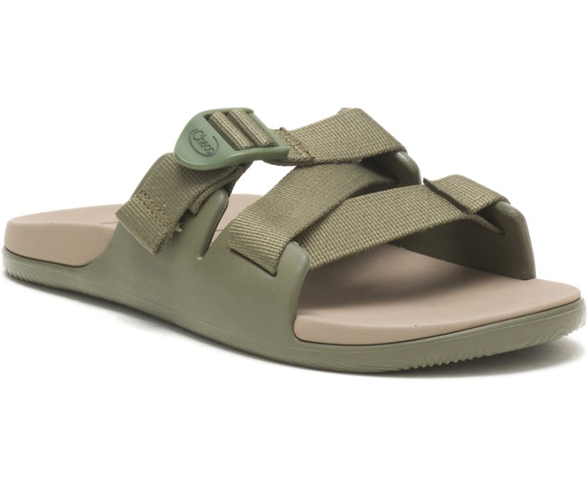 Chaco Men’s Chillos Slip On Sport Slide Sandal in Moss Green, size 14 Men main image 3