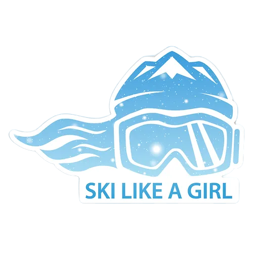 Ski Like A Girl Sticker Let it Snow | Ski Like A Girl