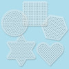 Small Basic Shapes Clear Pegboards 5 Ct