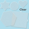 Small Large Basic Shapes Clear Pegboards 5 Ct