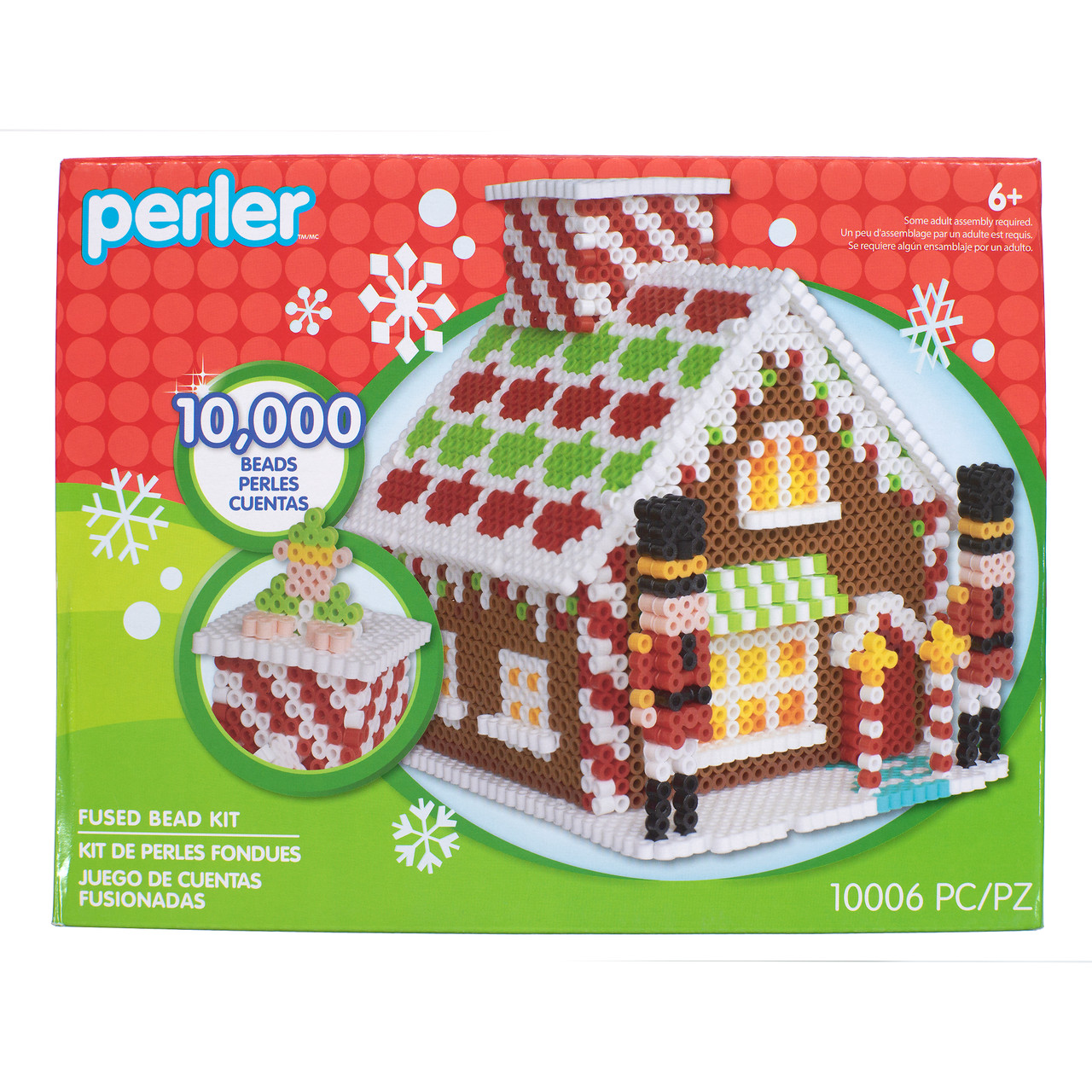 Perler Beads Winter Lodge Gingerbread House Beading Kit