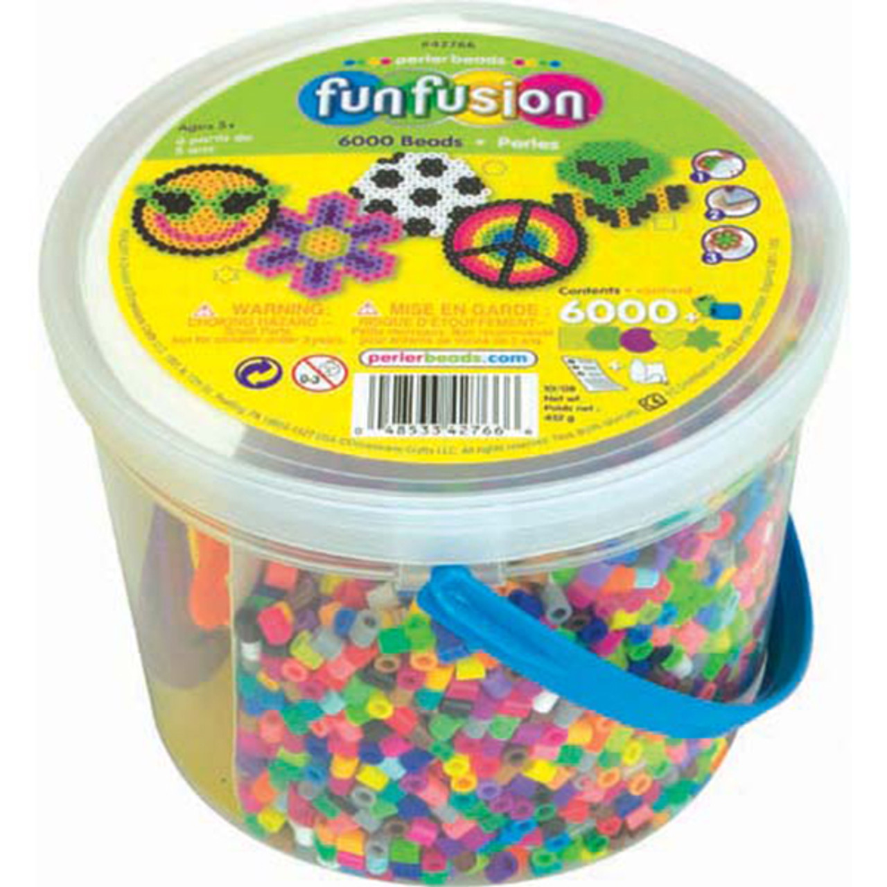 Perler Beads Lot of 45 separate colors + mix buckets + board