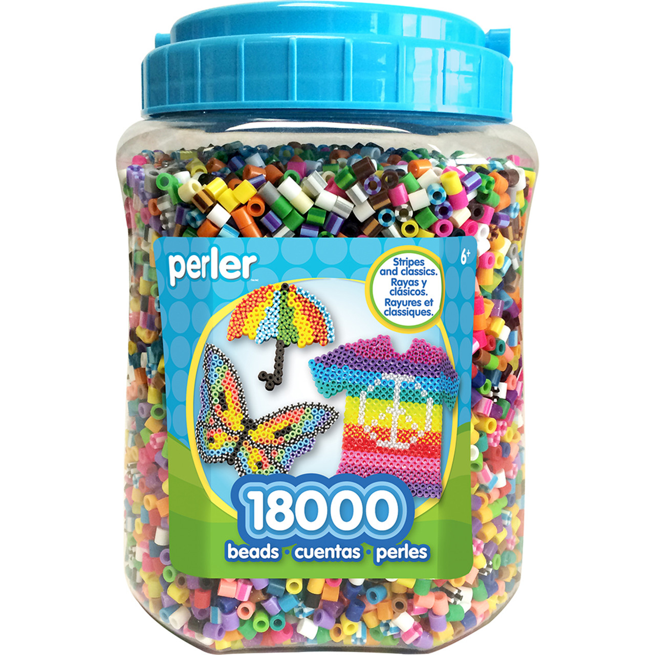 Perler 11,000 Multi-Mix Fused Bead Jar, Ages 6 and up