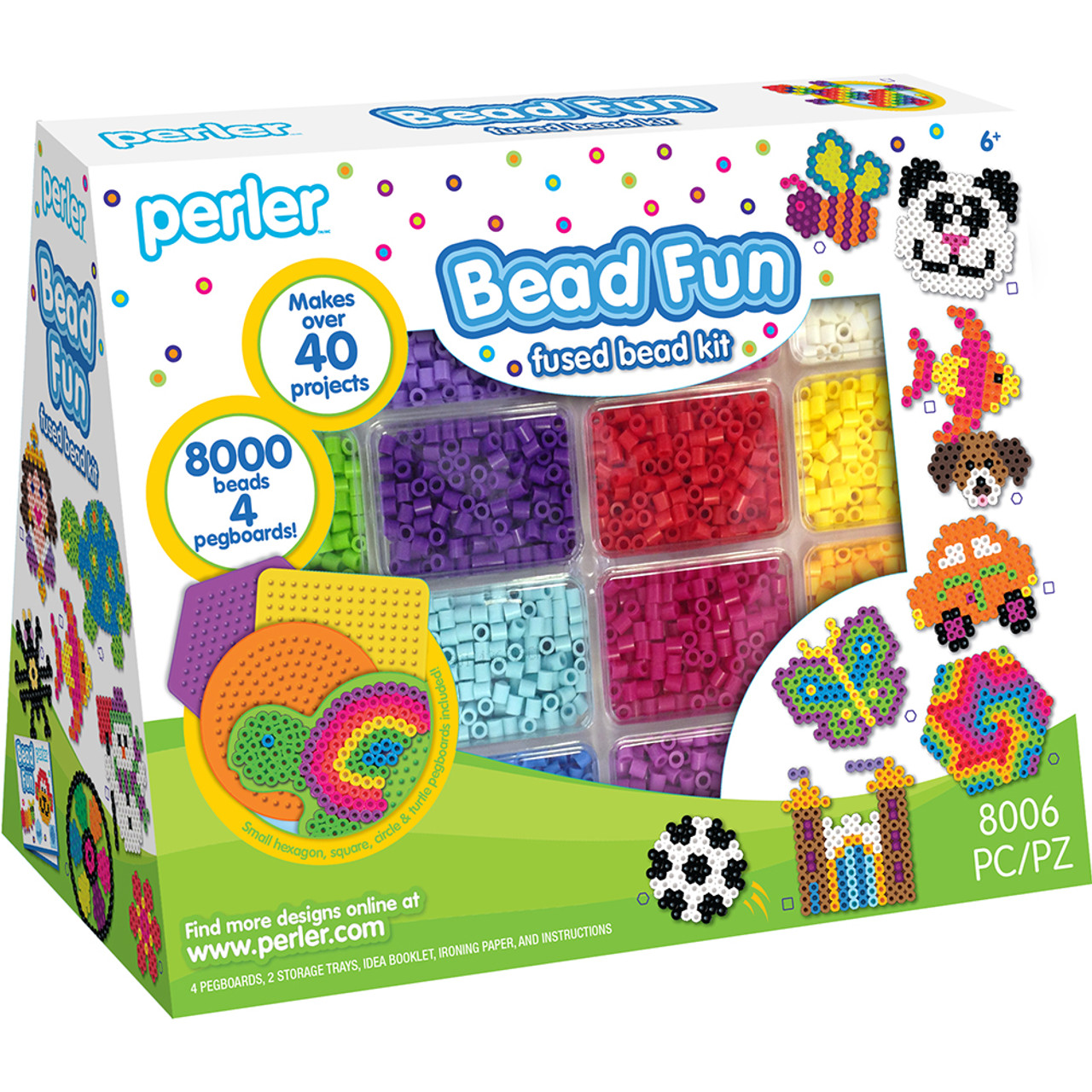Hama Beads Toy 20 Colors Fuse Beads Kit Melty Fusion Colored Beads for Kids