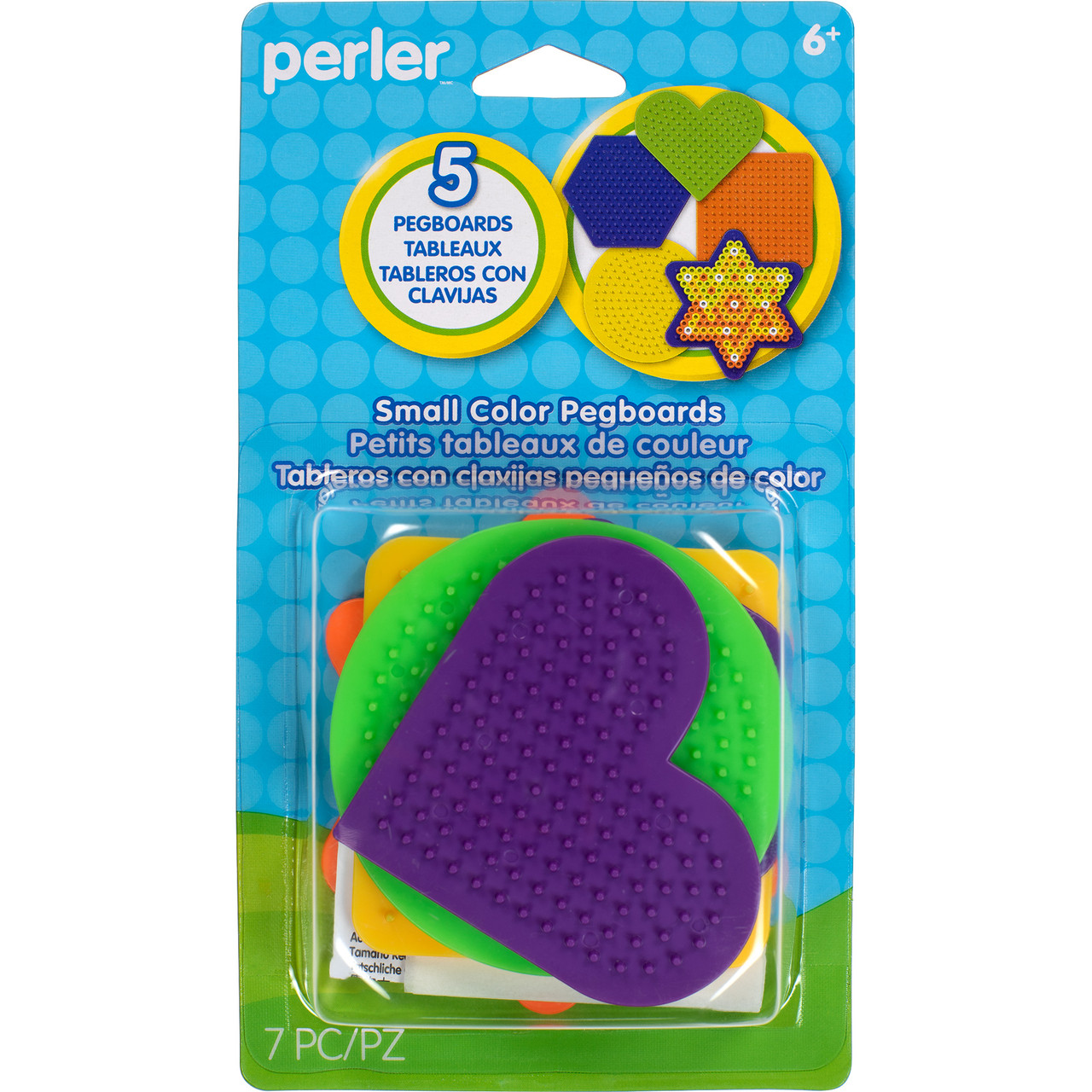 Perler Small + Large Basic Shapes Clear Pegboards for Fuse Beads