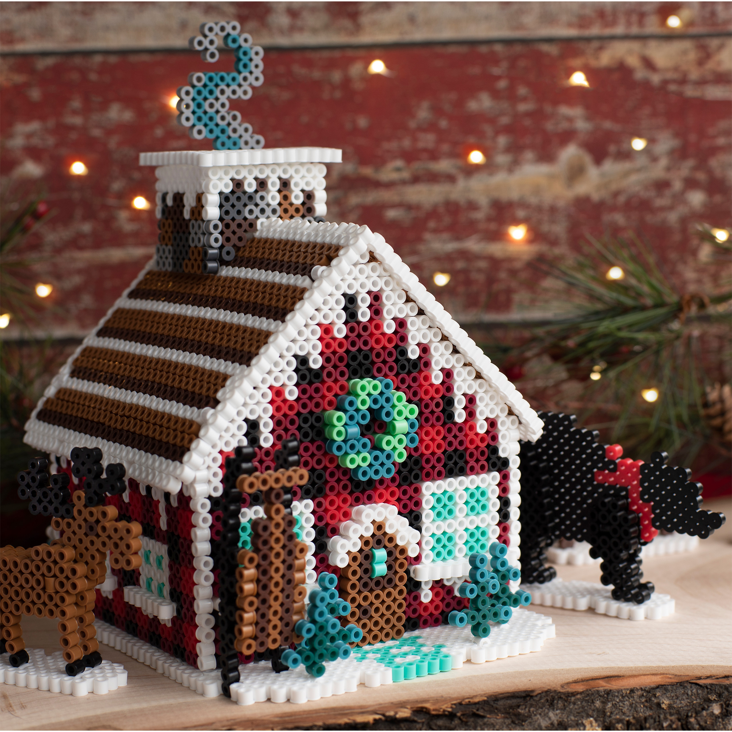 Winter Lodge Gingerbread House Kit Perler