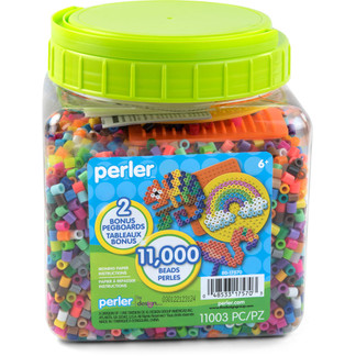 Perler Beads Glow in the Dark Beads for Kids Crafts, 11000 pcs