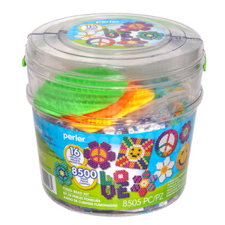 DeaMikeOnline - Perler Beads Sunny Days Activity Bucket (Incl Pegboards,  Tweezers, and Instructions) Age range: 5yo and above Includes 3 pegboards  5500 perler beads ironing paper easy-to-follow instructions all in a clear