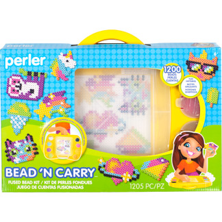 Perler 17605 Assorted Fuse Beads Kit with Storage Tray and Pattern