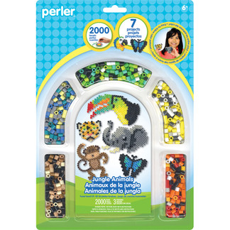  Perler Puffy Animals Fuse Bead Craft Kit for Kids, Multicolor  2004 Piece, Small : Arts, Crafts & Sewing