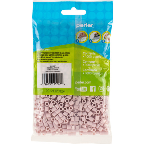 1000 Perler Standard Frosted Lilac - Kandi Pad