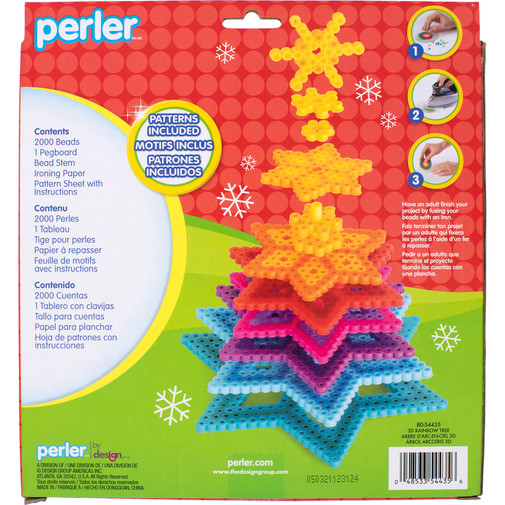 Perler 3D Christmas Tree Fused Bead Kit , Ages 6 and up, 2004 Pieces