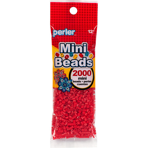2000 Mini Beads Red
