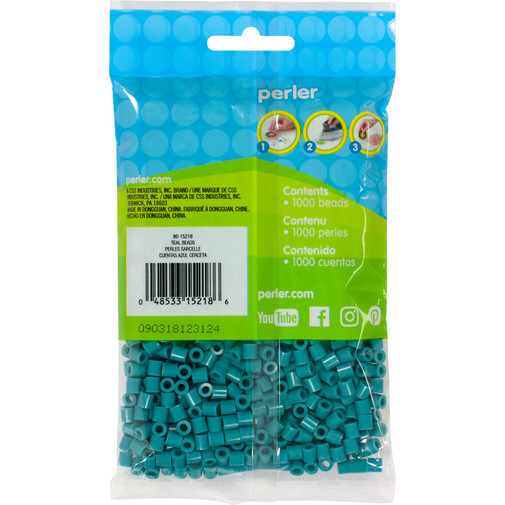 1000 Beads Teal - Packaging Back