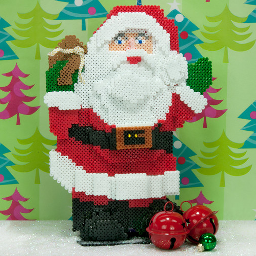 Santa Perler Beads (Free Christmas Patterns!) - DIY Candy