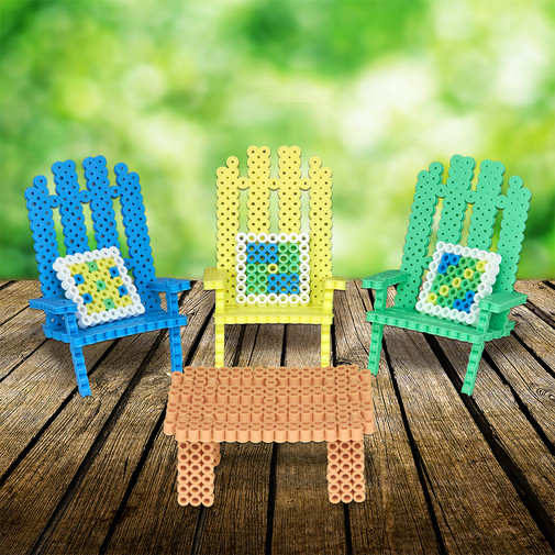 Adirondack Chairs and Table Perler