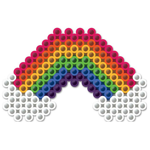 Rainbow circle  Perler bead patterns, Perler bead art, Hama beads