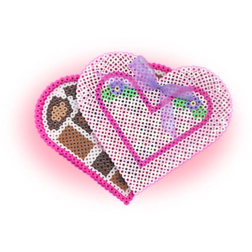 Spring Crafts for Kids - Fuse Beads or Perler Beads Valentine Heart Craft