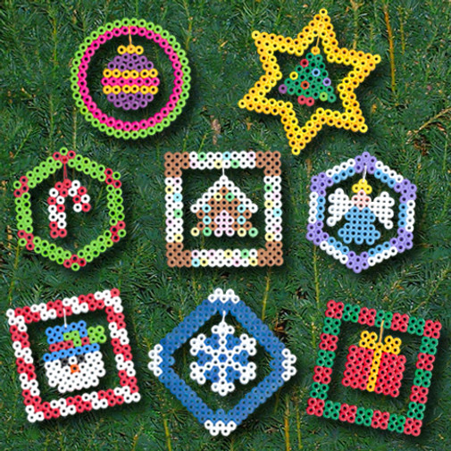 Perler Bead Christmas Ornament Frames: An Easy Holiday Craft!