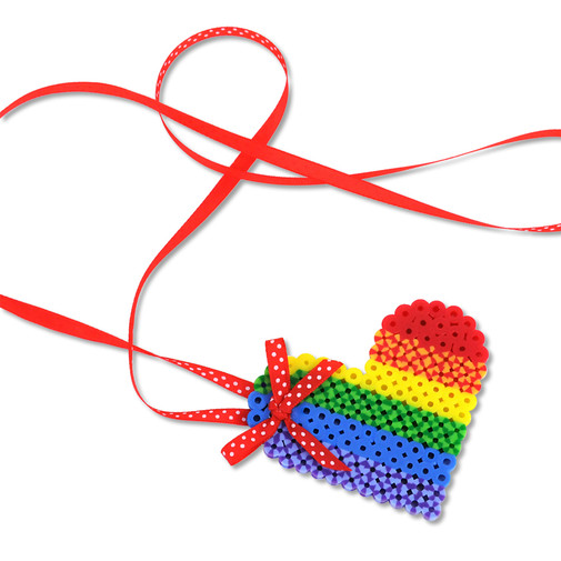 DIY Rainbow Perler Bead Magnetic Letters