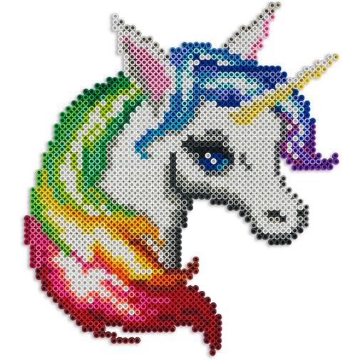 Rainbow Unicorn Perler Fuse Bead Craft Template