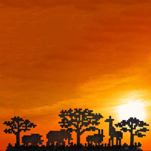 Safari Silhouette Shelf Decor