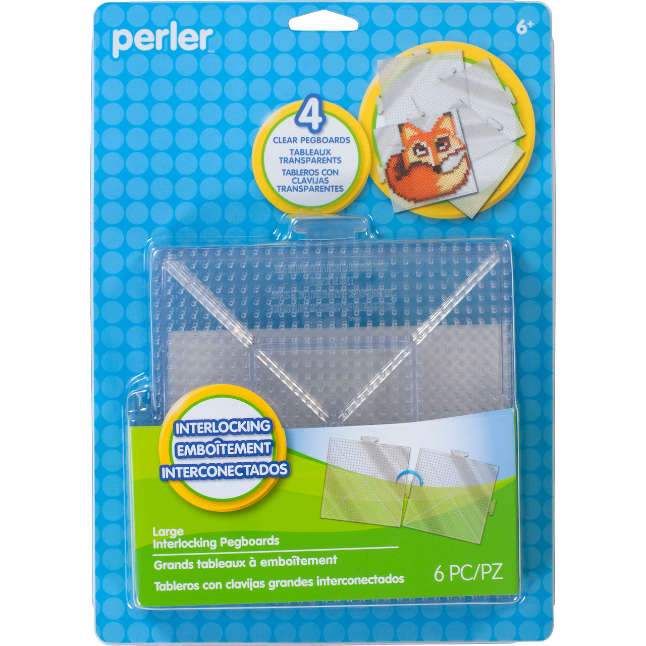 Large Clear Square Pegboards 4 Ct