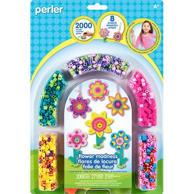 Perler Fused Bead Kit-Flower Madness 80-62870 - GettyCrafts