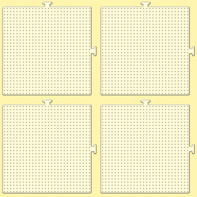 Large Clear Square Pegboards - 4 Ct