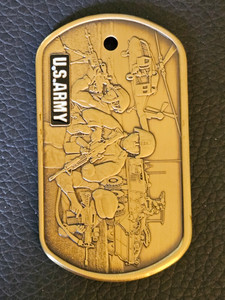 Coin Dog Tag American Soldier