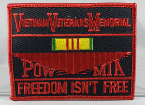 US756 Vietnam Veterans Memorial POWMIA Freedom Isn't free Patch