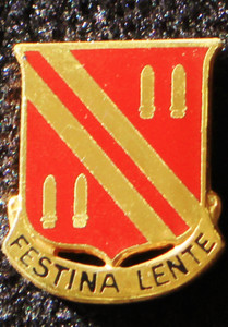 42nd Field Artillery Battalion Unit Crest (Festina Lente)