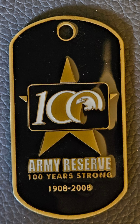 Coin Dog Tag Army Reserve 100 Year