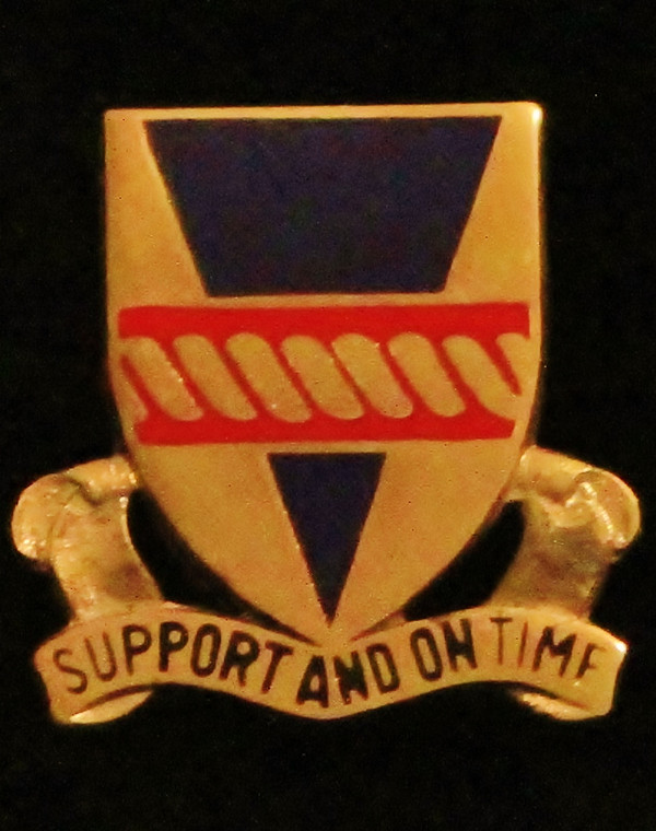 53rd Support Battalion Unit Crest (Support And On Time)